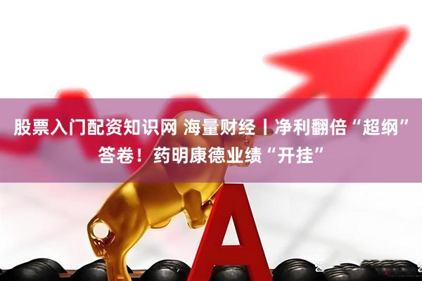 股票入门配资知识网 海量财经丨净利翻倍“超纲”答卷！药明康德业绩“开挂”