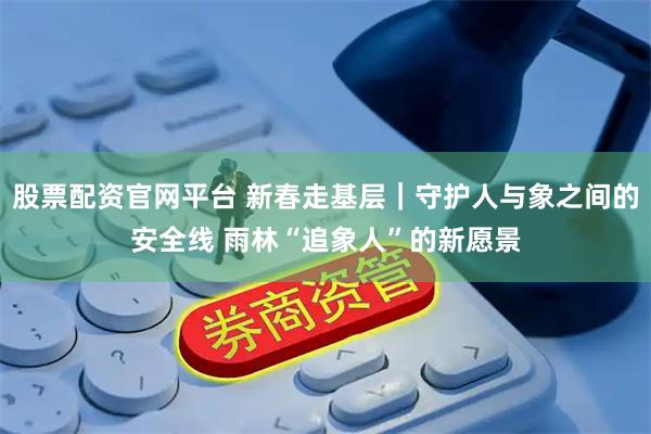 股票配资官网平台 新春走基层｜守护人与象之间的安全线 雨林“追象人”的新愿景