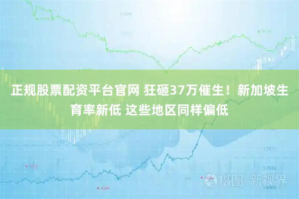 正规股票配资平台官网 狂砸37万催生！新加坡生育率新低 这些地区同样偏低